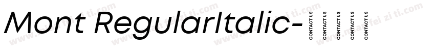 Mont RegularItalic字体转换